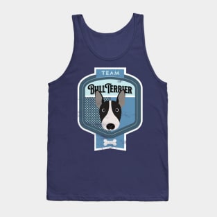 Team Bull Terrier - Distressed English Bull Terrier Beer Label Design Tank Top